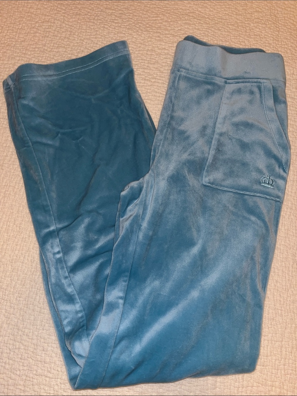 Women’s Blue Velour Lounge Pants